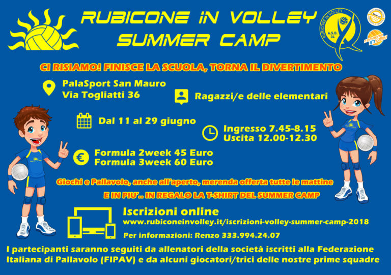 Volley Summer Camp 2018 - Rubicone In Volley - Campus estivo pallavolo
