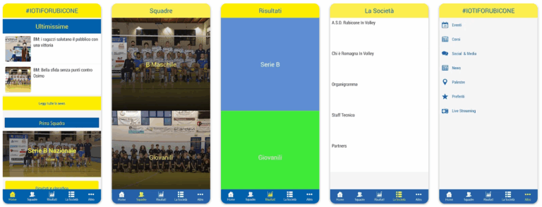 Rubicone In Volley App Android - Apple iOS